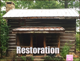 Historic Log Cabin Restoration  Buies Creek, North Carolina
